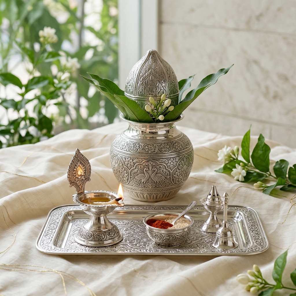 Authentic luxury silverware and pooja articles